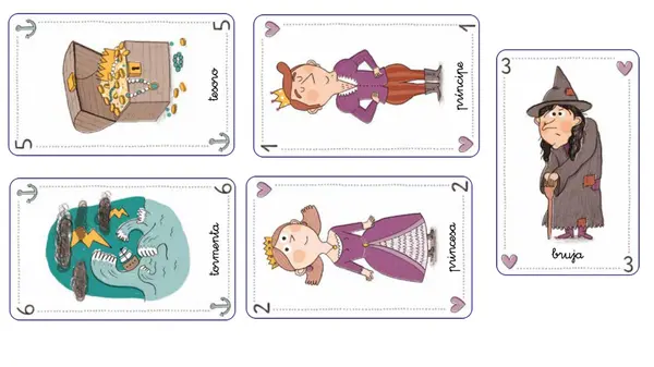 Juego de cartas ilustrados para trabajar 