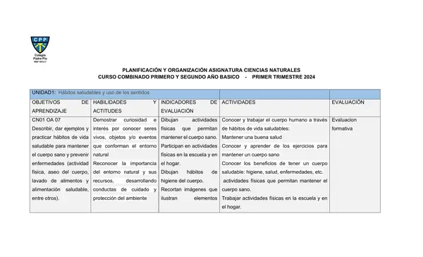 planificacion de ciencias naturales 