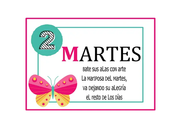 Carteles poemas "Día de la semana" 1° año básico.