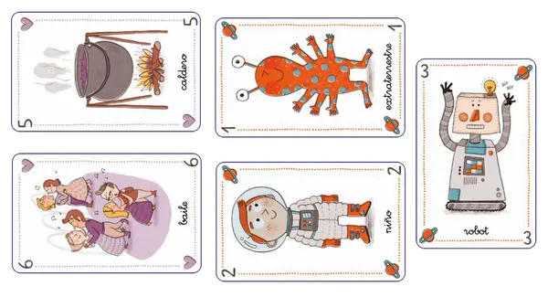 Juego de cartas ilustrados para trabajar 