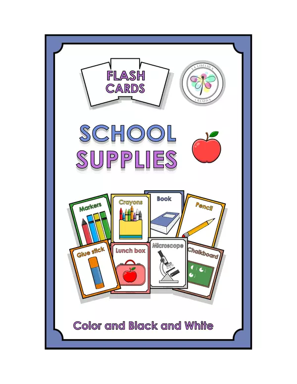 Flash Cards School Supplies Back to School