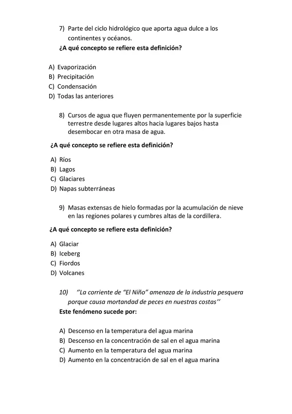 Evaluación sumativa Ciencias Naturales 