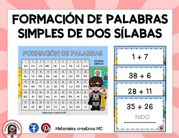 ✏️ ¡Aprendemos palabras jugando con sumas! 🧮🔤
