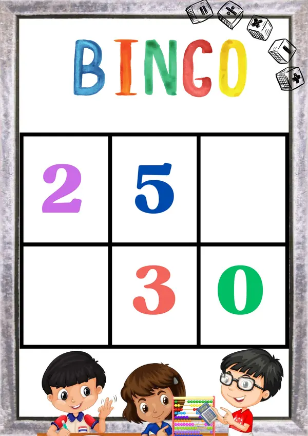 Bingo Numérico del 0 al 5
