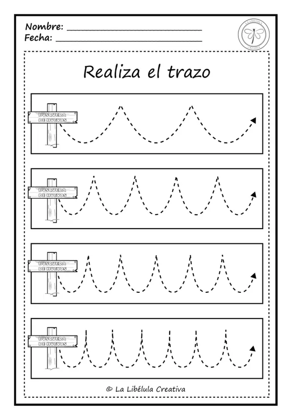 Fichas de actividades de Trazos Pascua Primavera