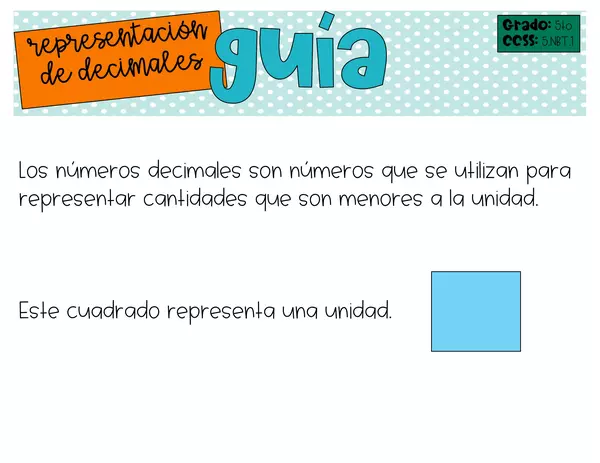 Explicación y Problemas Representación de Decimales
