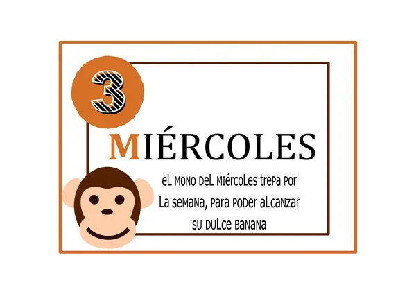 Carteles poemas "Día de la semana" 1° año básico.
