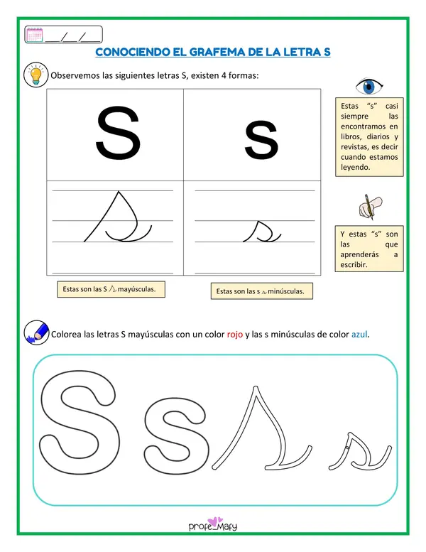 Cuadernillo letra S