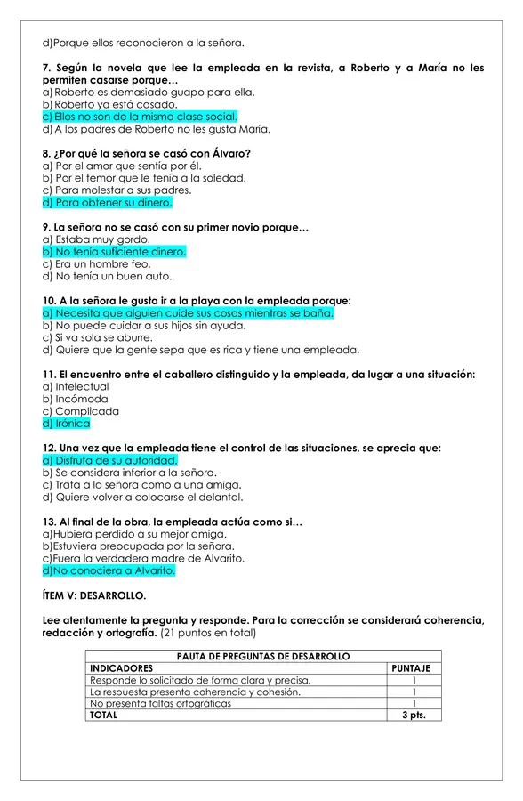 Prueba Lectura - El delantal blanco