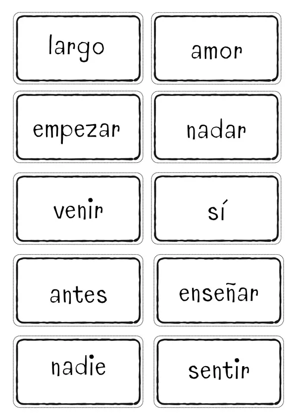 Palabras de uso frecuente 2°