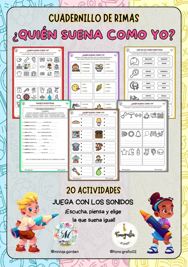 Cuadernillo de Rimas: ¿Quien suena como yo?