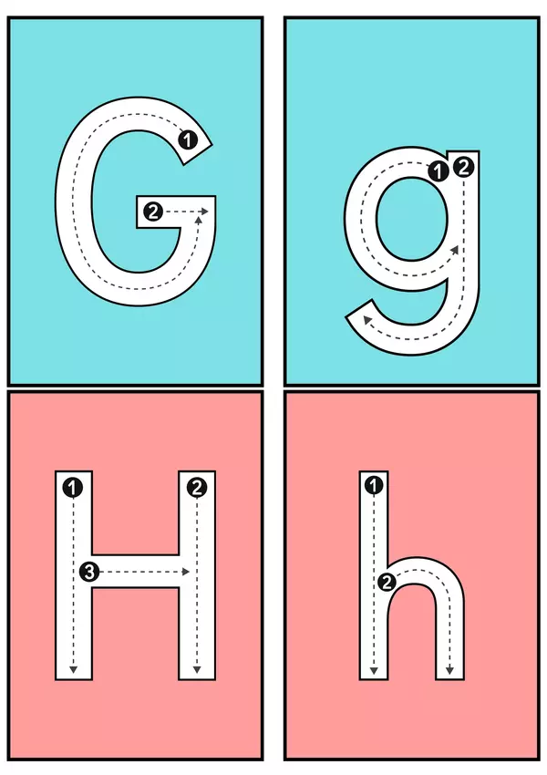 Flashcards letras del abecedario