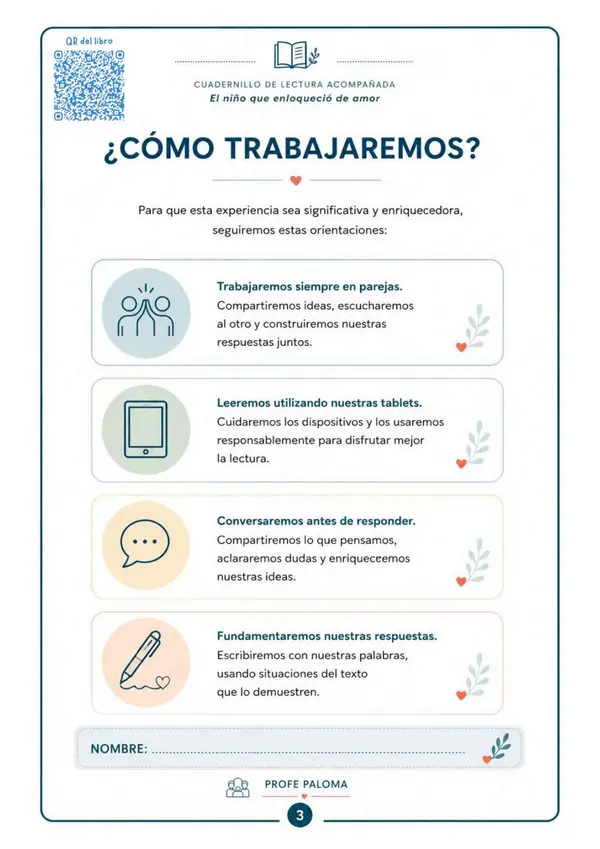 Cuadernillo lectura acompañada - El niño que enloqueció de amor, Eduardo Barrios 