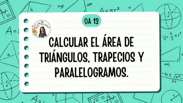 Área de trapecio, triángulo y paralelogramo