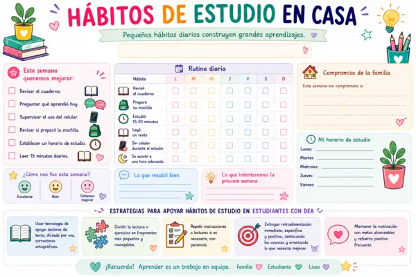 Pequeños hábitos diarios construyen grandes aprendizajes. 