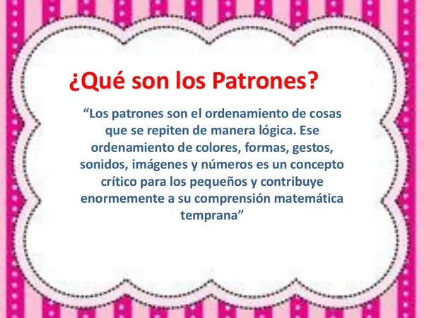 patrones, sonoros, pictóricos y auditivos