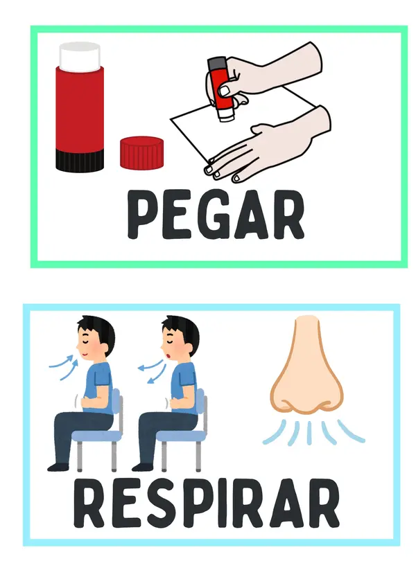 Apoyos visuales de instrucciones para las clases