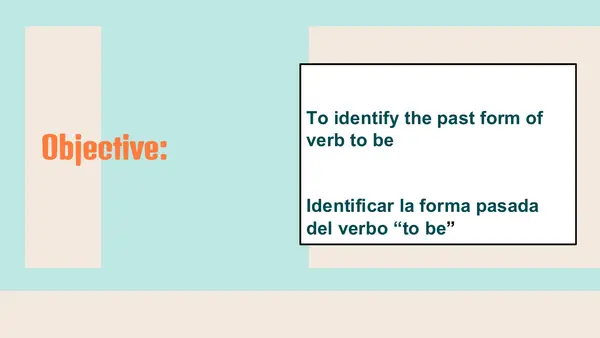Verb to be- Past