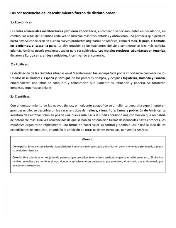Guía N° 12: “Consecuencias de la expansión del mundo”