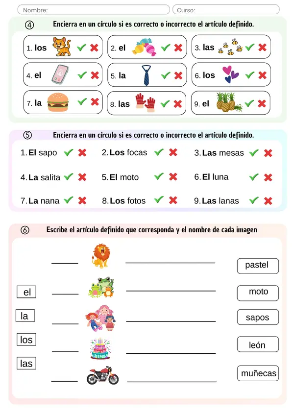 Artículos definidos e indefinidos 