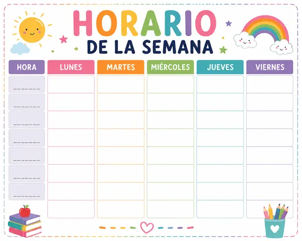 Horario de la semana escolar