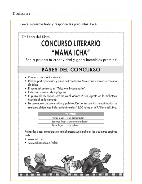 Ensayo Simce n°2 - 6°to Básico - Lenguaje y Comunicación.