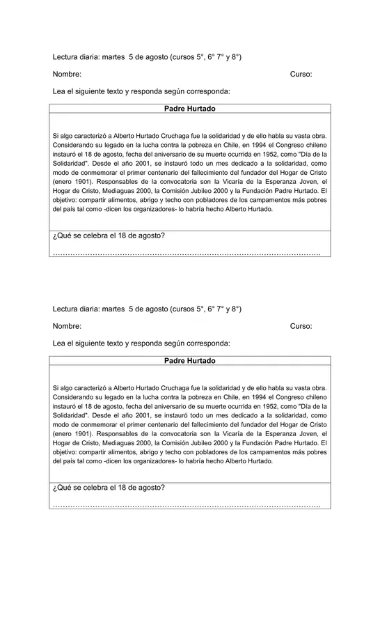 lecturas diarias