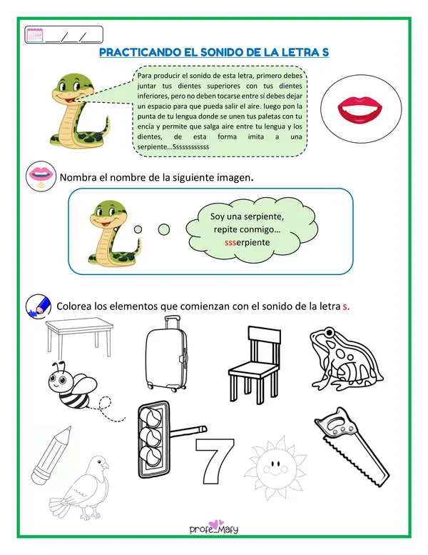Cuadernillo letra S