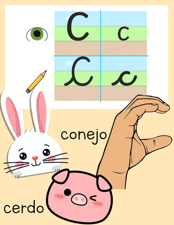 Abecedario de animales imprenta y manuscrita + LSCH