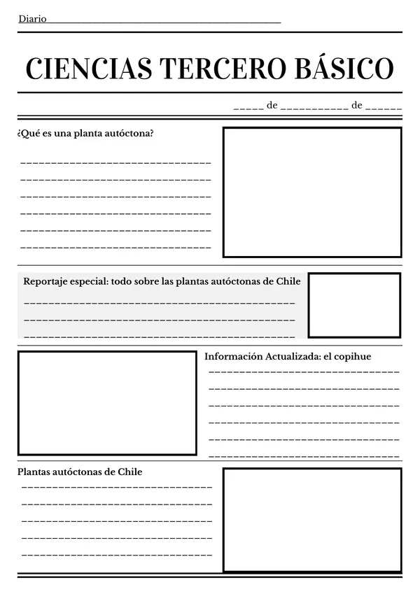 Diario de Ciencias Naturales: las plantas y cuidado del planeta