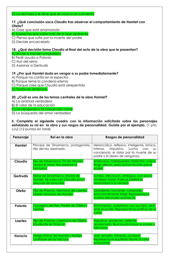 Prueba Lectura - Hamlet