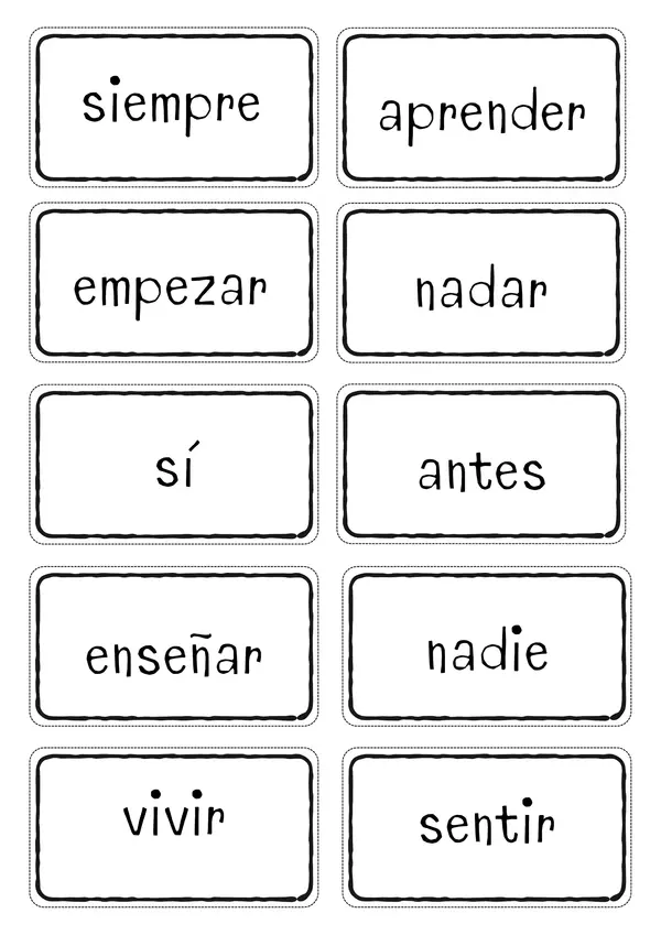 Palabras de uso frecuente 2°