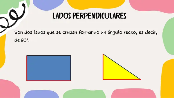 Lados, aristas y caras paralelas y perpendiculares