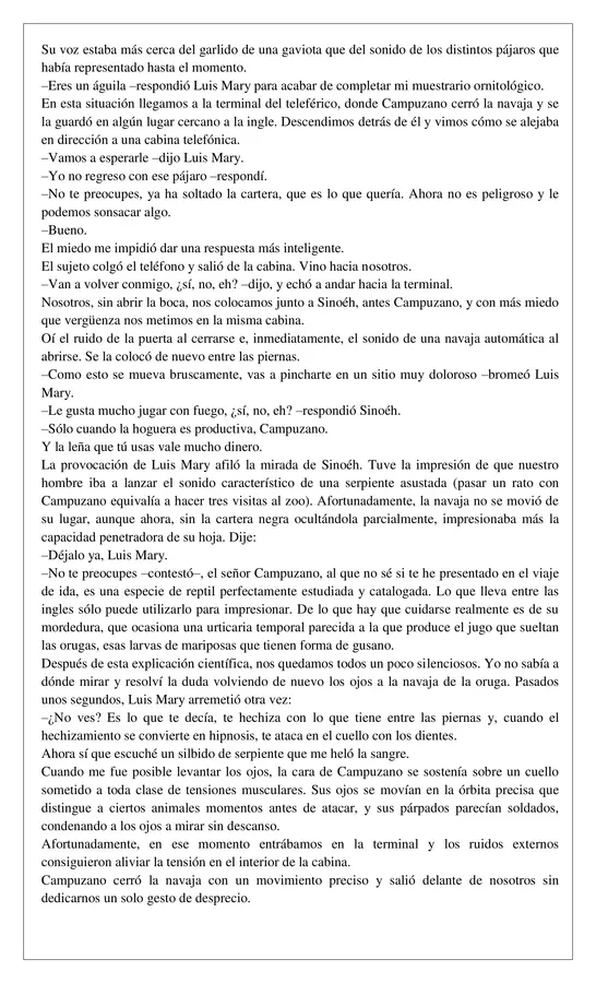 Guía de comprensión lectora - Texto policial "El hombrecillo de la cartera - 8°