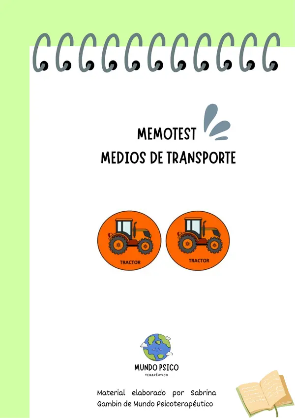Memotest medios de transporte 