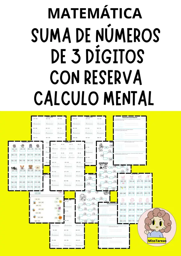 Sumas de tres dígitos con reserva | Matemática