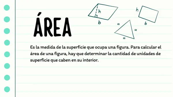 Área de trapecio, triángulo y paralelogramo