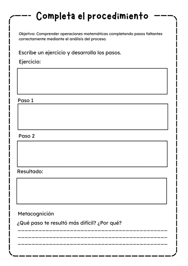 Detective Matemático: Completa el Procedimie
