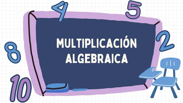 Ppt multiplicación algebraica y productos notables