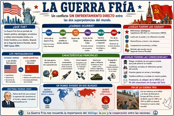 La Guerra Fría | Póster | Historia Universal | EE.UU. vs URSS | Recurso  Ciencias Sociales
