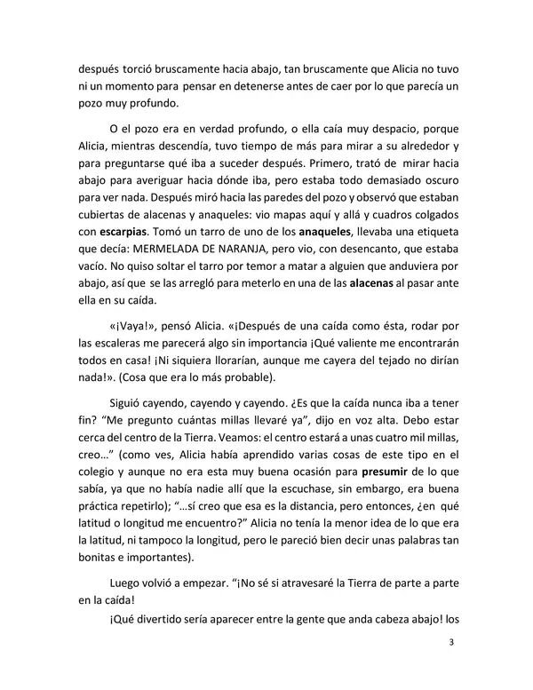 Comprensión lectora: Alicia en el país de las Maravillas