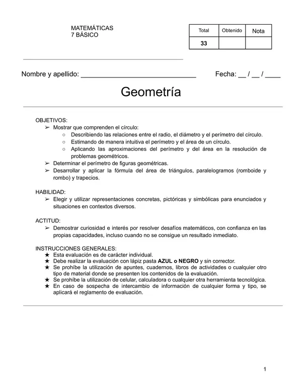 Área y perímetros de figuras geométricas