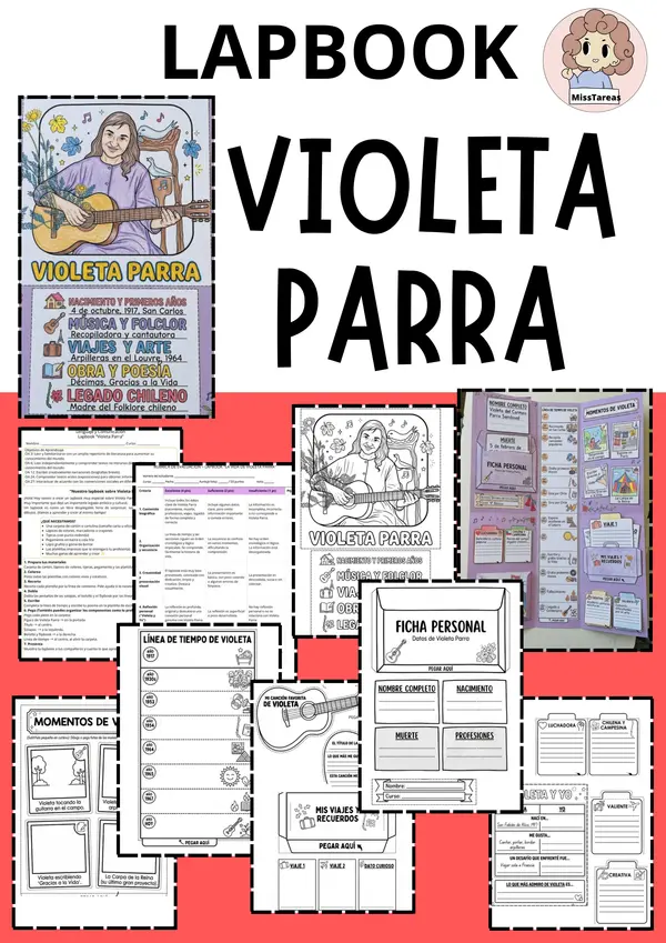 Lapbook Biografía de Violeta Parra