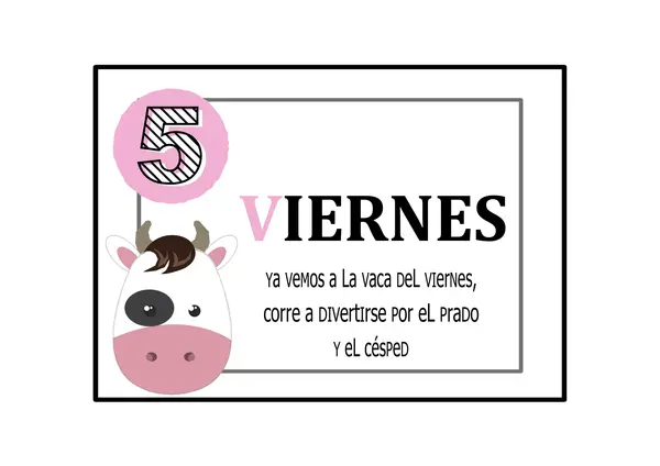 Carteles poemas "Día de la semana" 1° año básico.