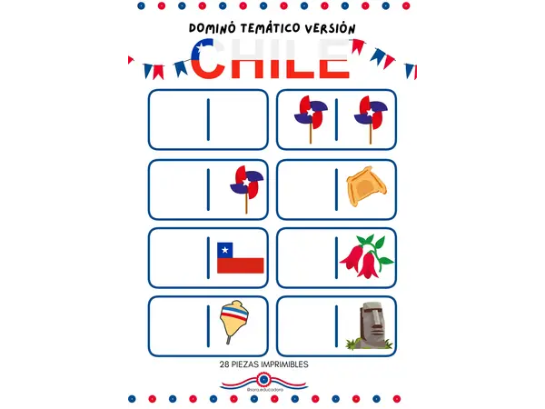 Juego dominó versión Chile