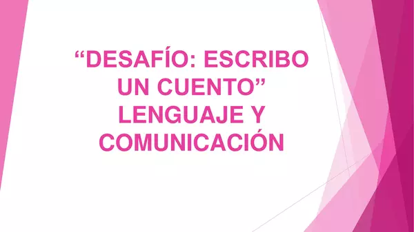 Desafío: escribir un cuento