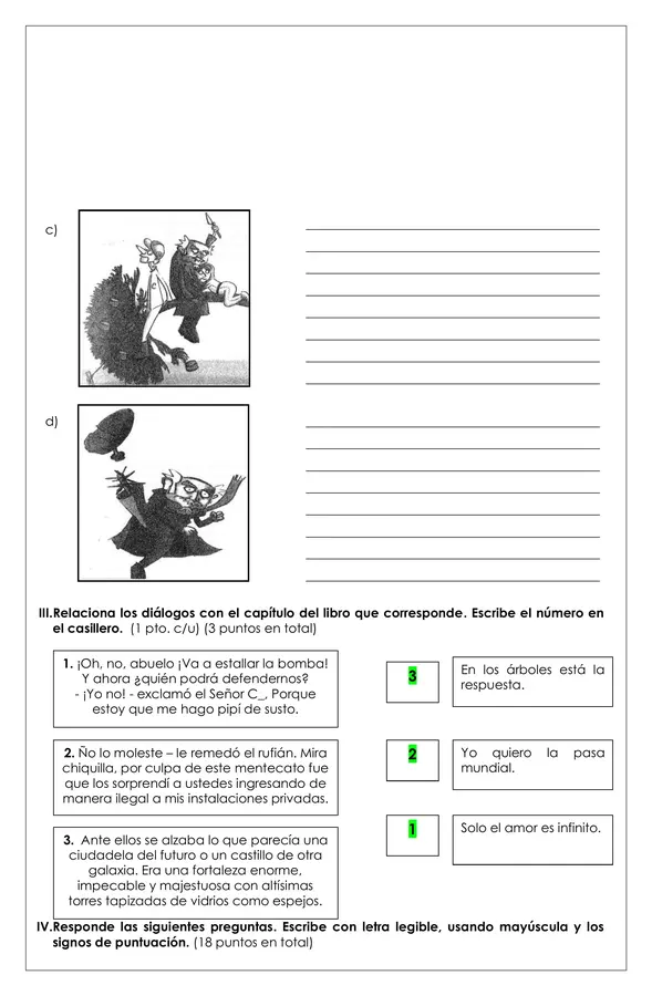 Prueba Lectura - Súper Tata v/s Mister Vil