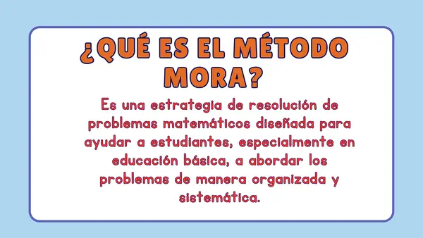 Método Mora Resolución de Problemas 