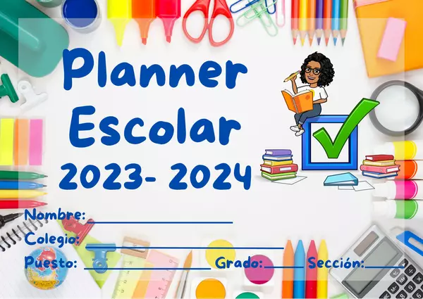 Planner escolar 2023-2024 para Venezuela