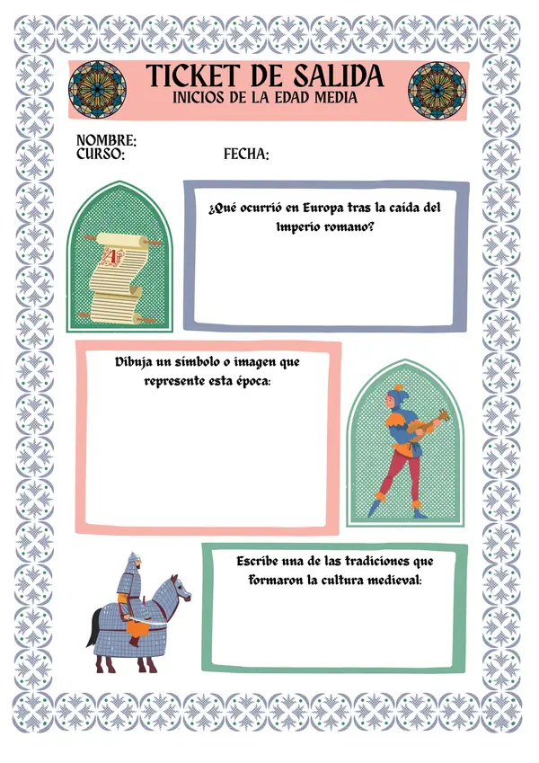 Ticket de salidad: Inicios de la Edad Media